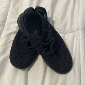 allbirds Black Sneakers with Knit Upper and Sock-like Construction